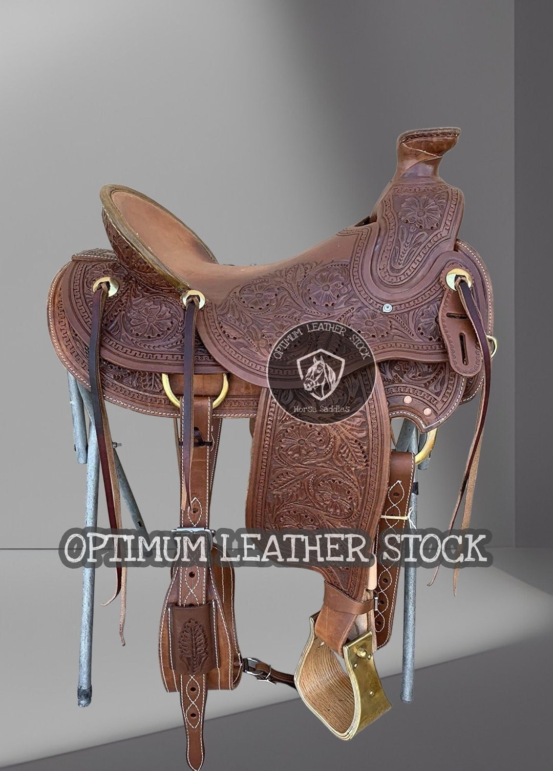 Wade Ranch Roping Western Horse Selle Arbre A Fourche Travail Cuir 14