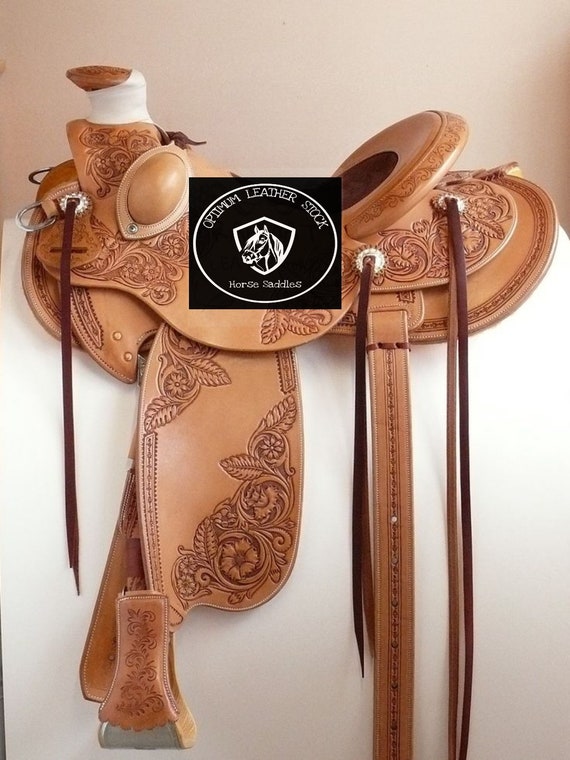 Sella Da Lavoro Western In Pelle Wade Tree - Per Ranch E Rodeo, Misure 35.6-45.7 Cm - Foto 4