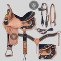Handmade Adult and Kids Western Premium Leather Barrel Racing Pleasure Trail Horse Saddle & Tack. Size Available(10" to 18" Inches). product logo