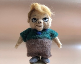 Handmade Needle Felted Character Sculpture, Unique, Birthday Gift, Personalized Gift, Collectible Sculpture, Christmas Gift