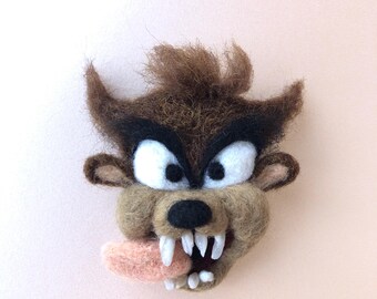 Wool Felt Character Brooch, Monster Accessory, Birthday Gift, Gift, Unique, Fun, Crazy Monster