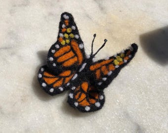 Butterfly Wool Felt Brooch, Birthday Gift, Gift for Her