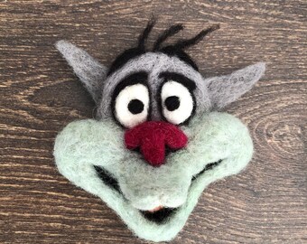 Handmade Wool Felt Character Brooch, Birthday Gift, Gift, Unique, Funny, Cartoon Character