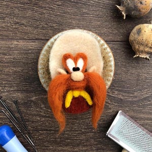 Handmade Wool Felt Character Brooch, Birthday Gift, Gift, Unique, Funny, Cartoon Character