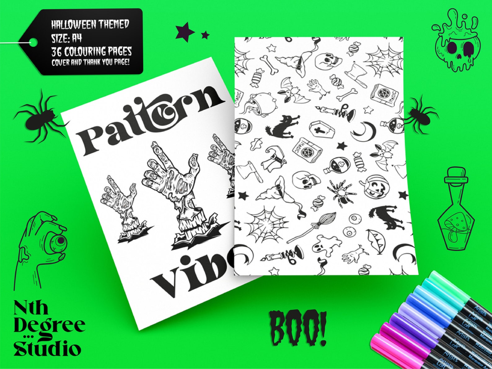 Halloween Printable Colouring Pages Instant Download Art And Crafts halloween-printable-colouring-pages-instant-download-art-and-crafts