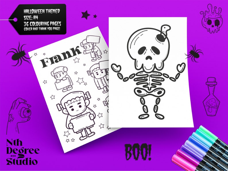 Halloween Printable Colouring Pages Instant Download Art and Crafts Halloween Printable Colouring Pages Instant Download Art and Crafts