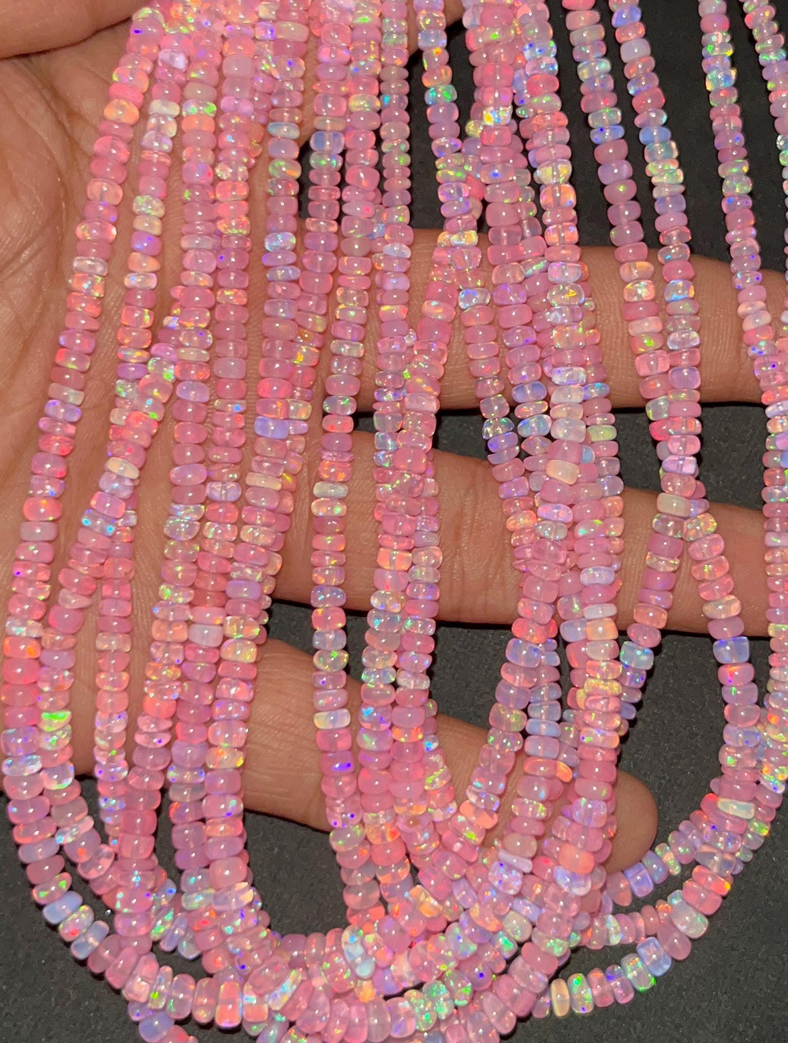 4*6MM Rosso Rubino Giada Ovale Abaco Rondelle Pietra Naturale Pietra Preziosa Perline Per Gioielli Collana Braccialetto Fare Accessori Fai Da Te - Foto 3