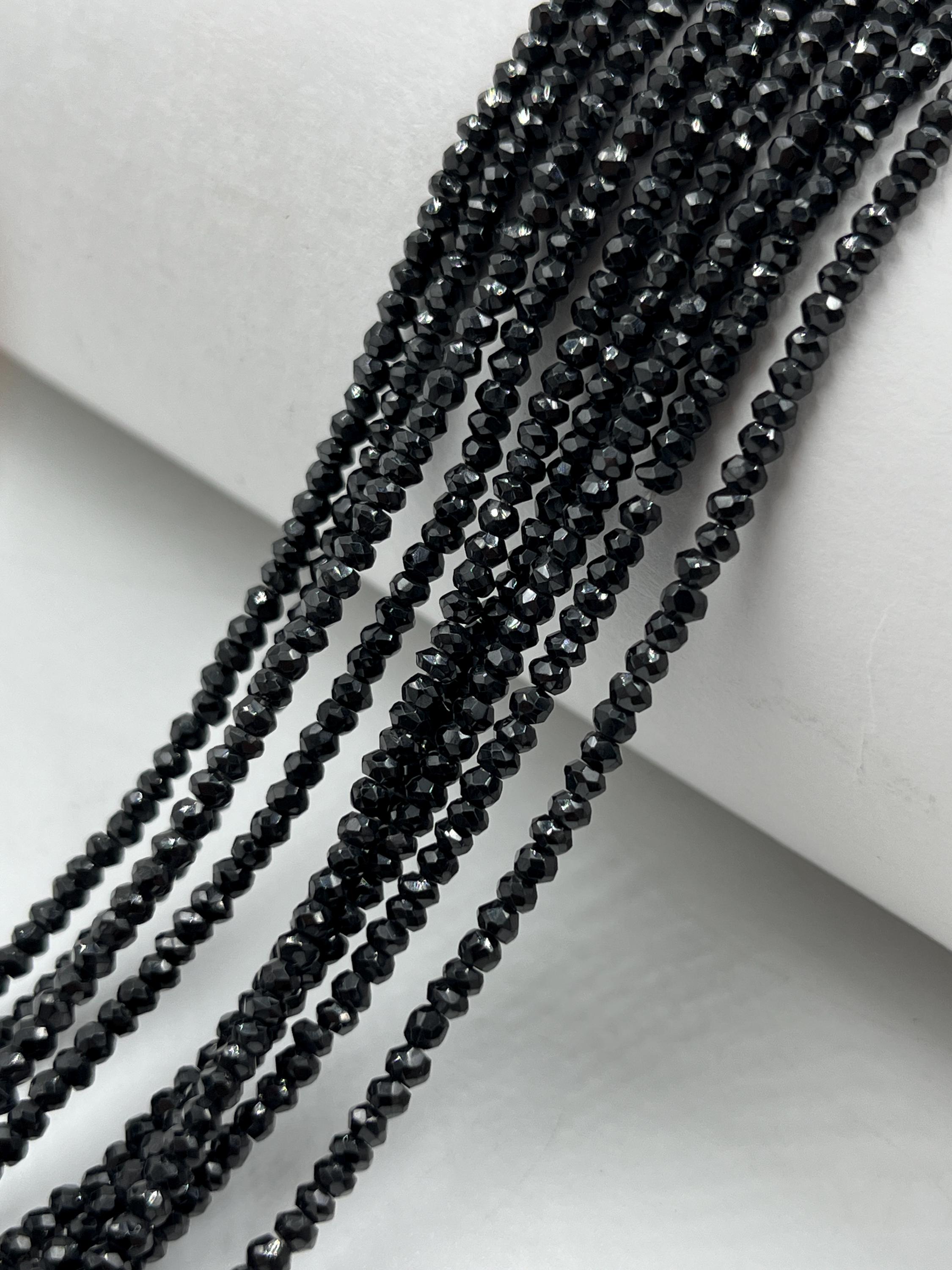 Lovely様 ブラックスピネル AAA ボタンカットビーズ ネックレス Lovely様 ブラックスピネル AAA ボタンカットビーズ ネックレス