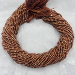 Natural Sunstone Faceted Rondelle Beads   2mm Sunstone Rondelle Beads   13 Inch Sunstone Faceted Beads   AAA Sunstone Beads    Minimalist