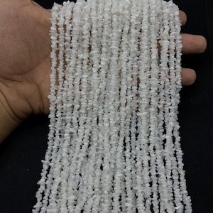 AAA+ White Rainbow Moonstone Faceted Nuggets Beads   3mm White Rainbow Beads   32 Inch White Moonstone Beads   Chips Rainbow Moonstone