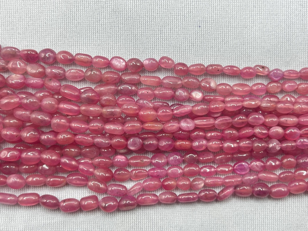 AAA Ruby Smooth Oval Beads: Natural Red Gemstone (3x5mm, 16 Inch) - Etsy