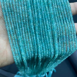 Sky Blue Apatite Beads: 5mm Faceted Rondelle Strand