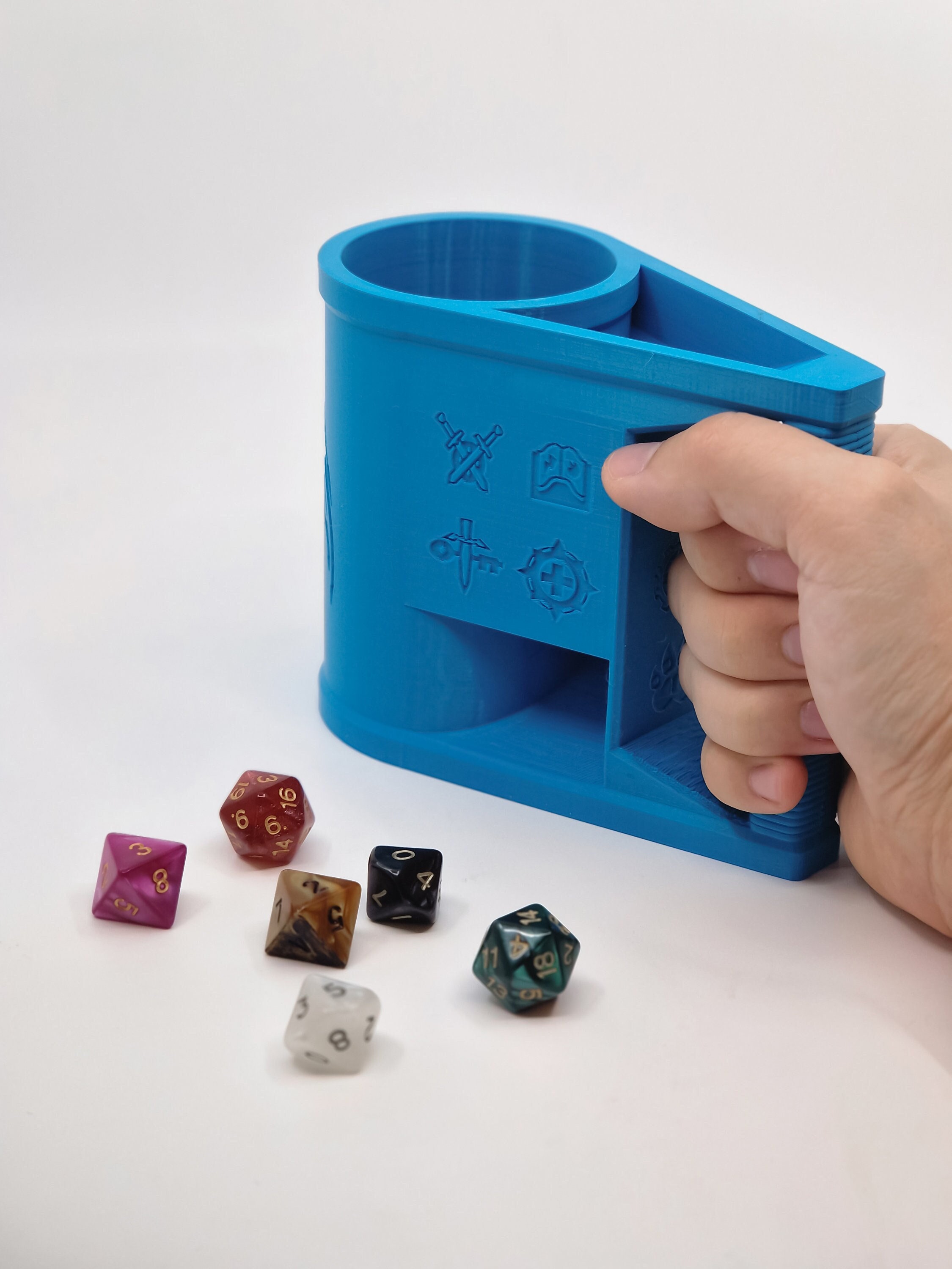 Dragon Can Dice Tower, Cup Holder With Integrated Dice Tower, Dnd