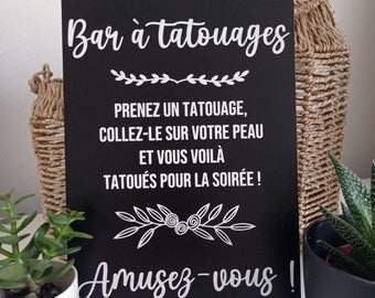 pancarte bar à tatouages