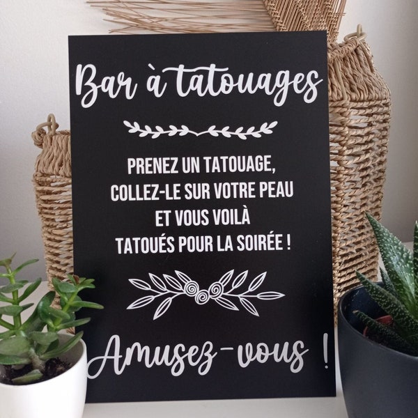 pancarte bar à tatouages