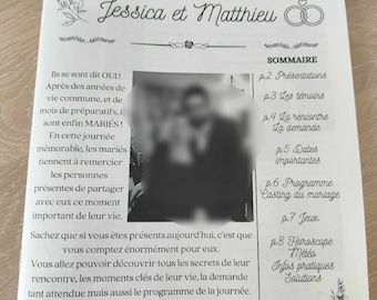 Gazette mariage 8 pages avec impression