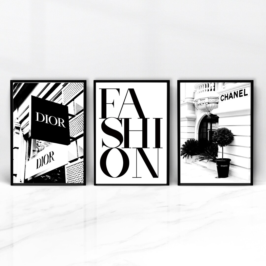 Set of 3 Fashion Poster Prints, Poster Print, Bedroom Decor, Teen