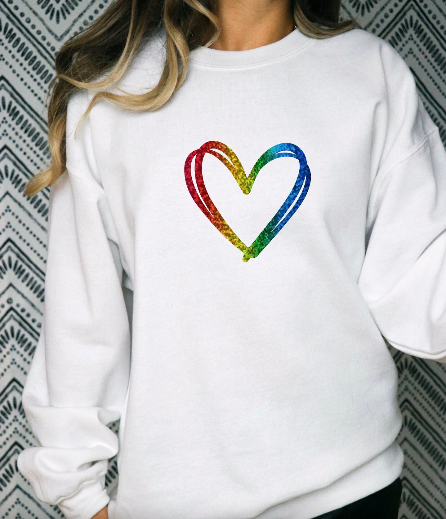 Rainbow Heart Jumper - Etsy