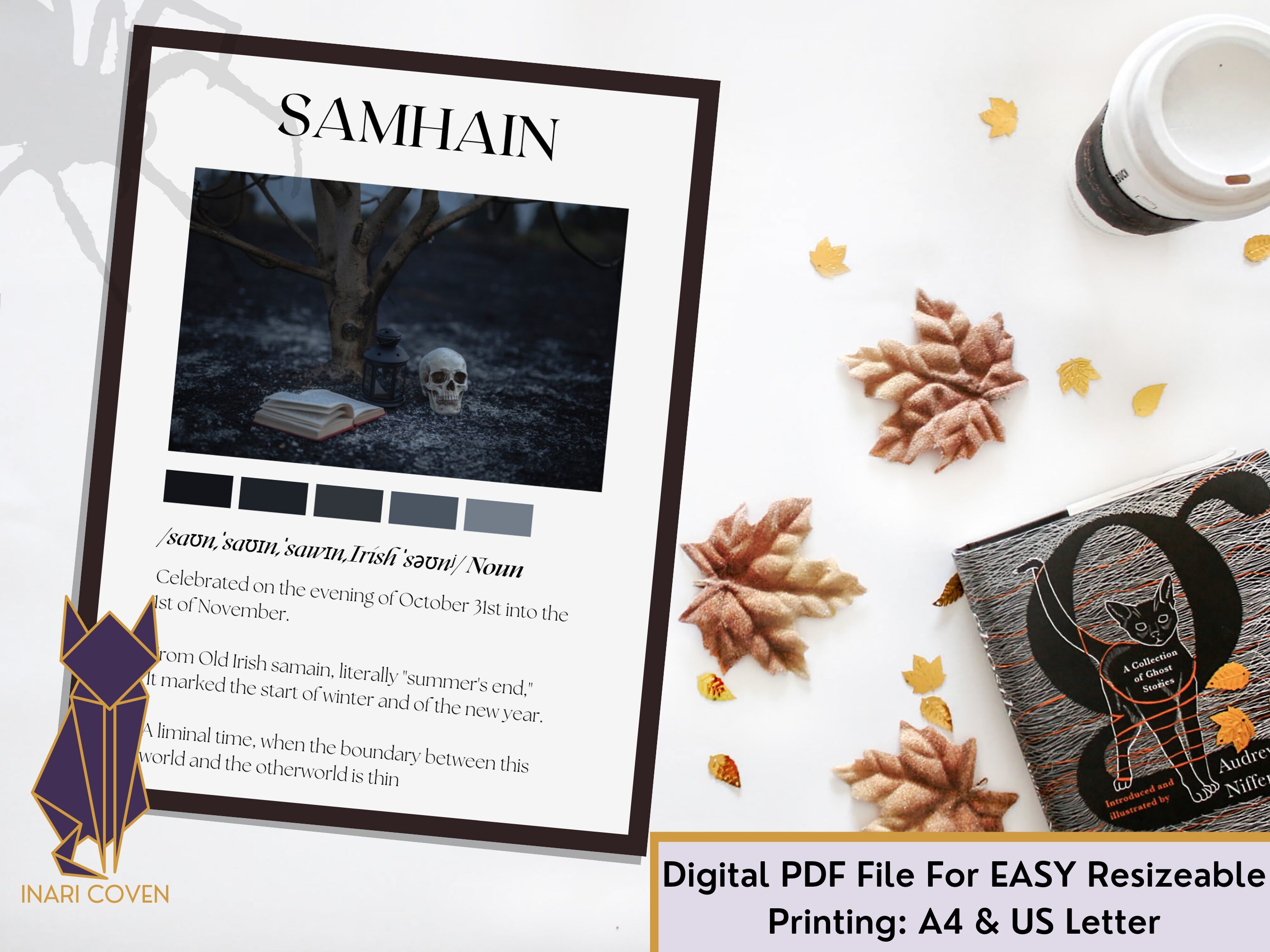 Samhain Printable Sabbat Digital Halloween Art Print - Etsy
