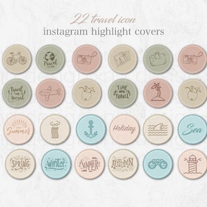 233 Travel Instagram Highlight Covers Country, City, Us States, Month ...