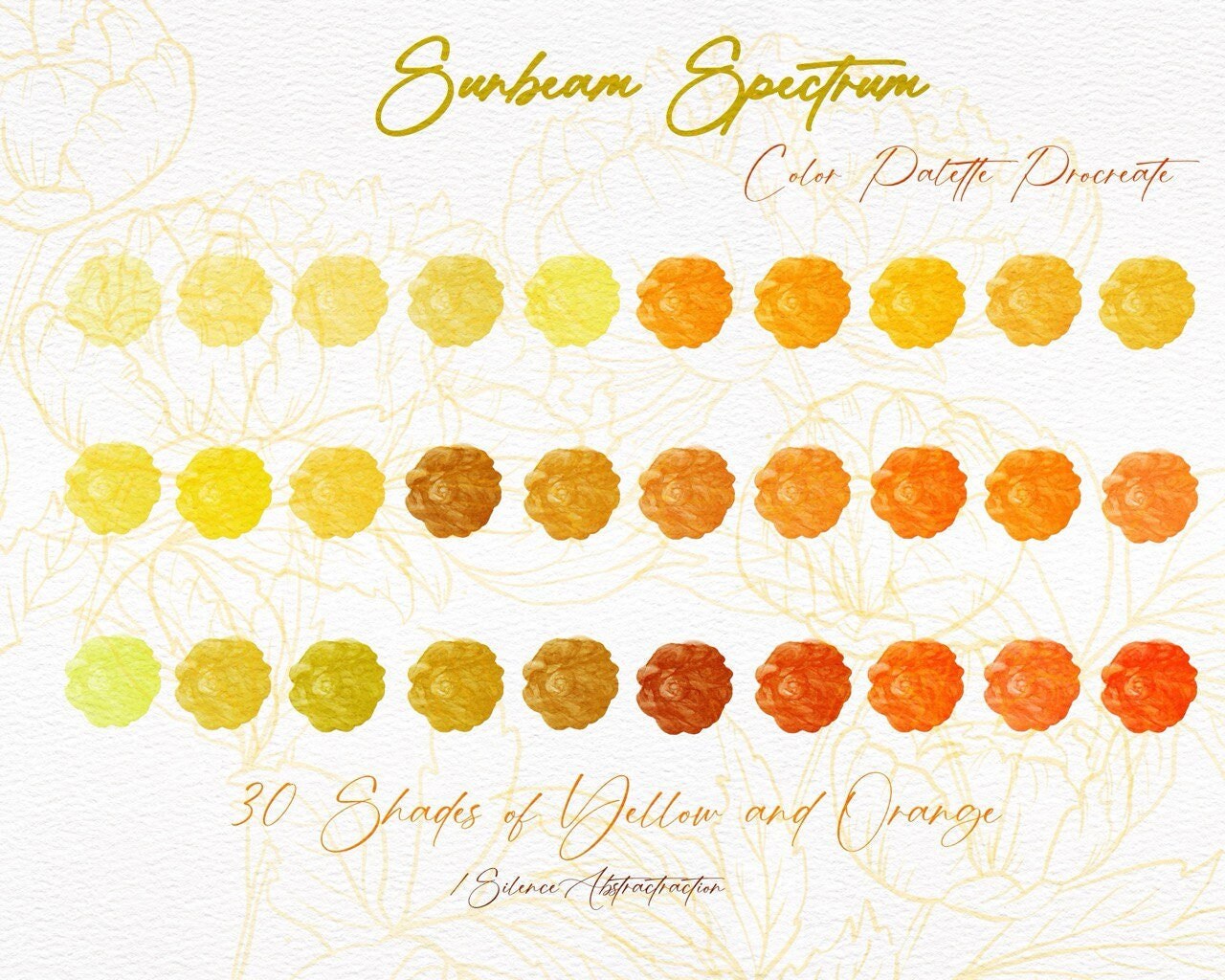 Sunbeam Spectrum, Procreate Color Palette, Procreate Swatches, Color ...