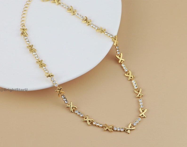 Gemma Owen Necklace XO Gold Collar Necklace Gift for Her Etsy