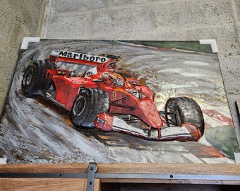 Formula1 F1 embossed metal painting 120X80