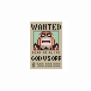 One Piece God Usopp Mini Cross Stitch Pattern PDF File
