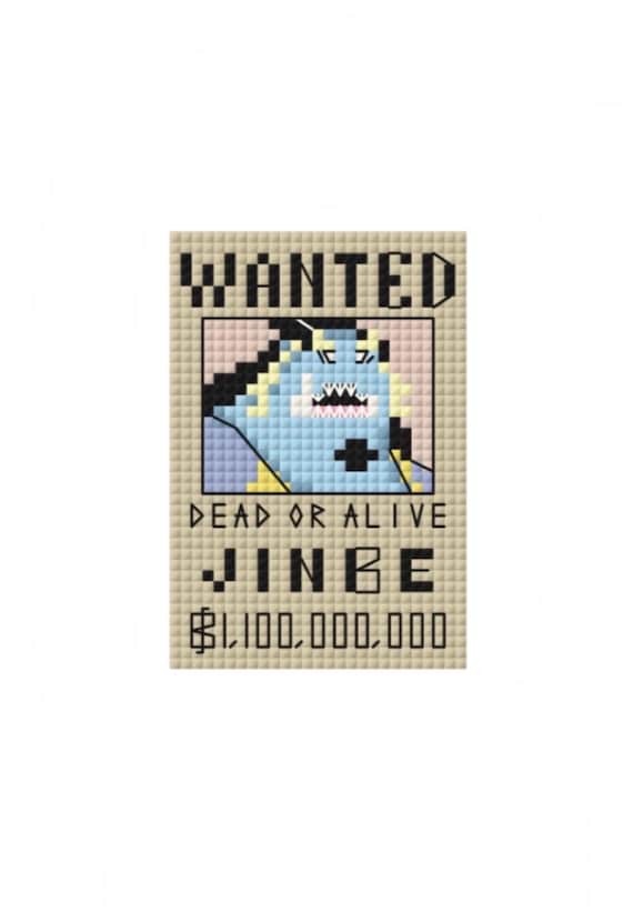 One Piece Jinbe Mini Cross Stitch Pattern PDF File - Etsy