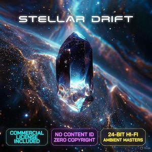 Space Ambience Music Pack | Cosmic River Sounds for Deep Sleep, Meditation, Focus | 10 Track Audio Download | Stellar Drift