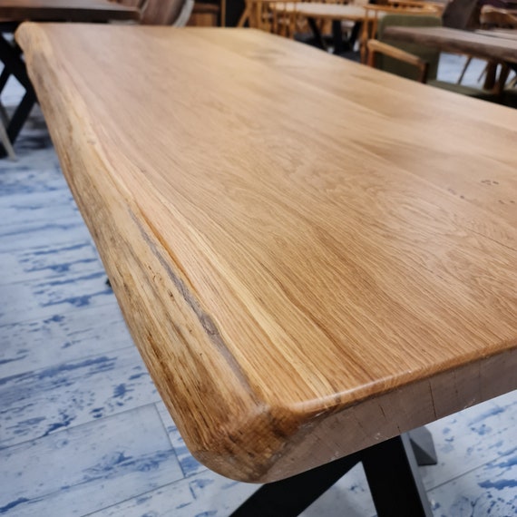 Natural Furniture Oak Wood Table Live Edge Table Etsy