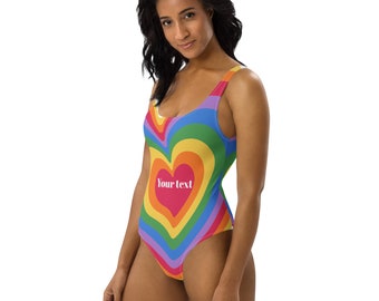 One-Piece Swimsuit with your/husband/boyfriend name