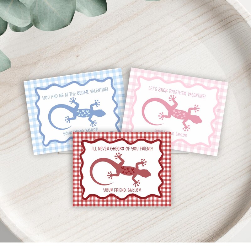 Lizard Valentine Tags - Etsy
