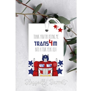 Trafo Anhänger | Trans4mer | Autobot | Roboter | Hummel | Optimus Prime | Mega Tron | Rot Weiß Blau | Digitale Datei