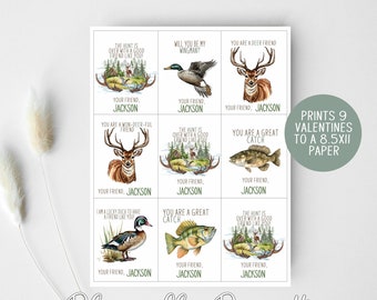 Hunting Valentines | Mallard | Big Buck | Duck | Fishing | Deer | Turkey | Water Foul | Class Valentines