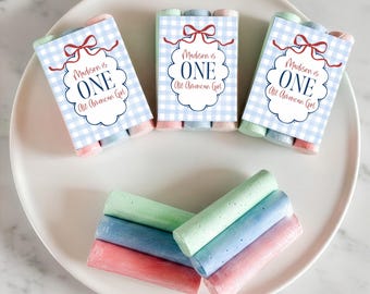 She is One All American Girl Party Favor, Americana, Red White and Two, Party Favor Gifts, Jumbo Chalk, Coloring