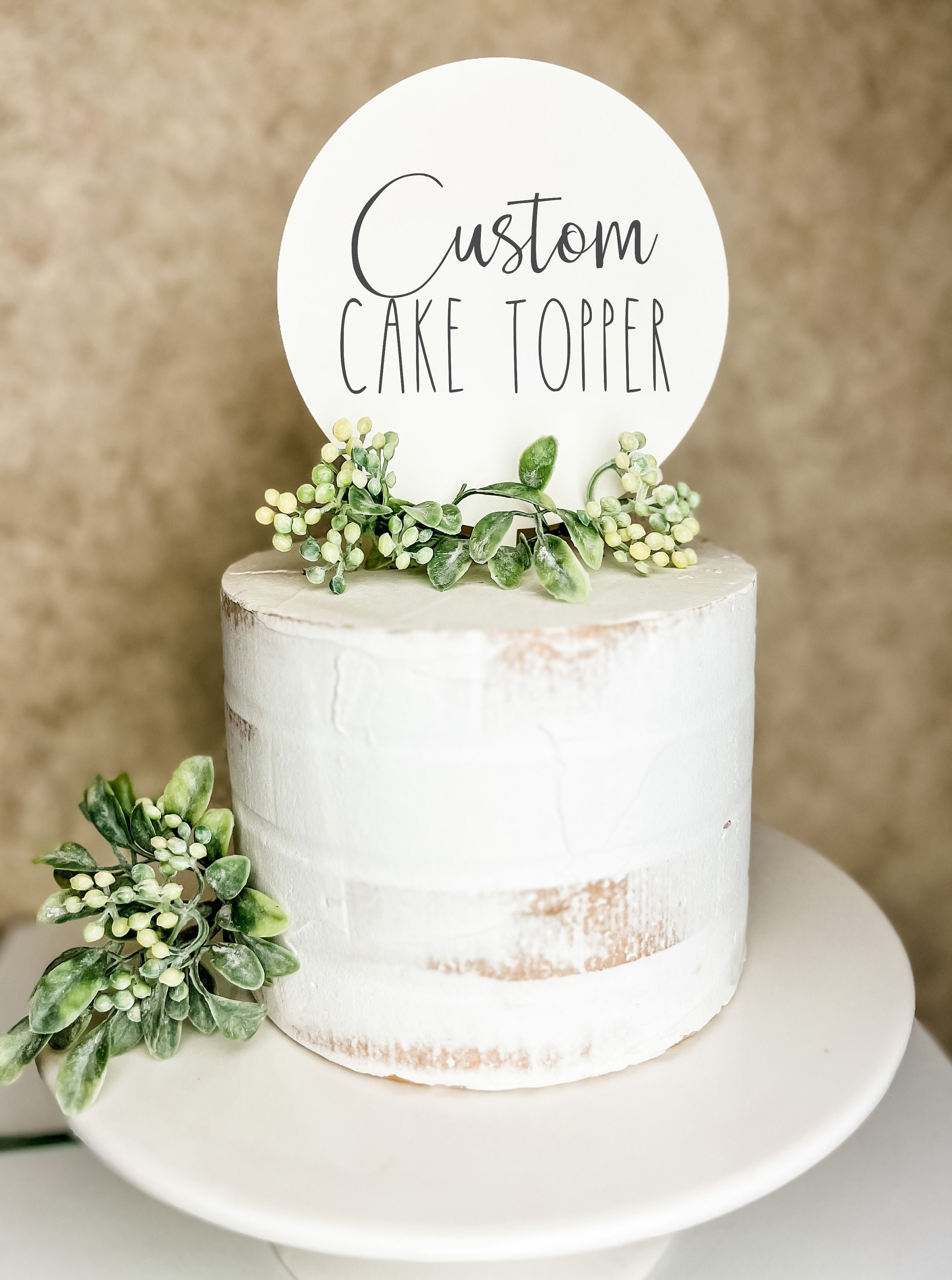 Wooden Cake Topper | Personalized Cake Topper | Birthday | Baby Shower ...