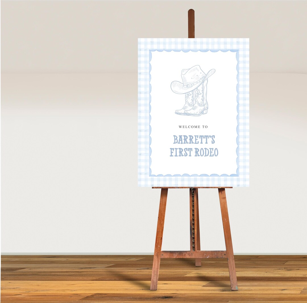 Rowdy Rodeo Sign Grandmillennial First Rodeo Cowboy Welcome Sign, Western Cowboy, Rowdy ...
