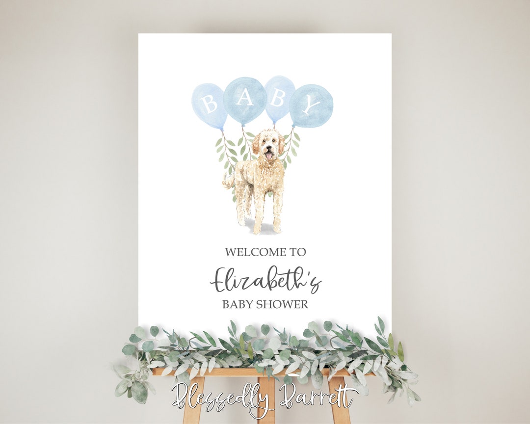 Dog Welcome Sign | 120 Dogs Options | Monogram | Custom | Baby Shower ...