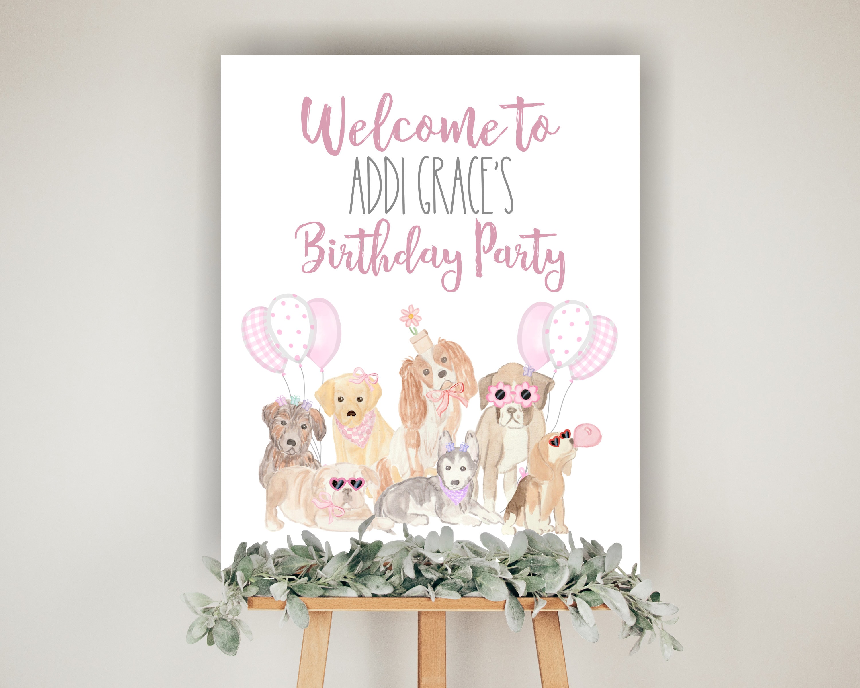 Puppy Dog Welcome Sign - Pretty Plain Paper
