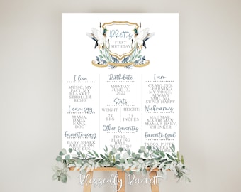 Lucky Duck Birthday | Welcome Sign | Milestone Sign | Watercolor | Mallard | Hunting Party | Crest | Monogram | First Birthday | Digital