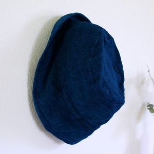 Japanese Shibori Hat I Natural Plant Hand Dyed hat Indigo Bucket hat Hand Dyed Textile Blue Fashion 100%cotton Blue