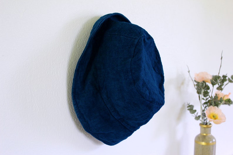 Japanese Shibori Hat I Natural Plant Hand Dyed hat Indigo Bucket hat Hand Dyed Textile Blue Fashion 100%cotton Blue