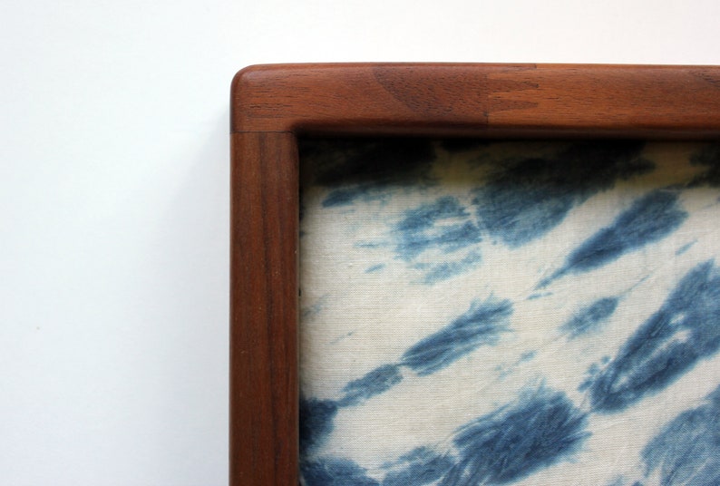 Japanese Shibori Wall Hanging Hand Dyed Textile Art in Crafted Reclaimed Hardwood Frame One of a Kind Wall Art Bohemian Wall Decor image 5