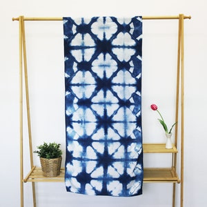 Itajime Shibori  Silk Scarf | Natural Indigo Silk Scarf | Hand Dyed Art Textile | Beautiful-Unisex Gift