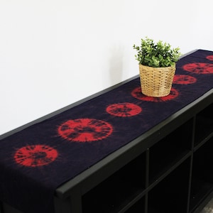 Hand stitched Kumo Japanese Shibori Runner | Natural Indigo Hand Dyed Textile Art | One of a Kind