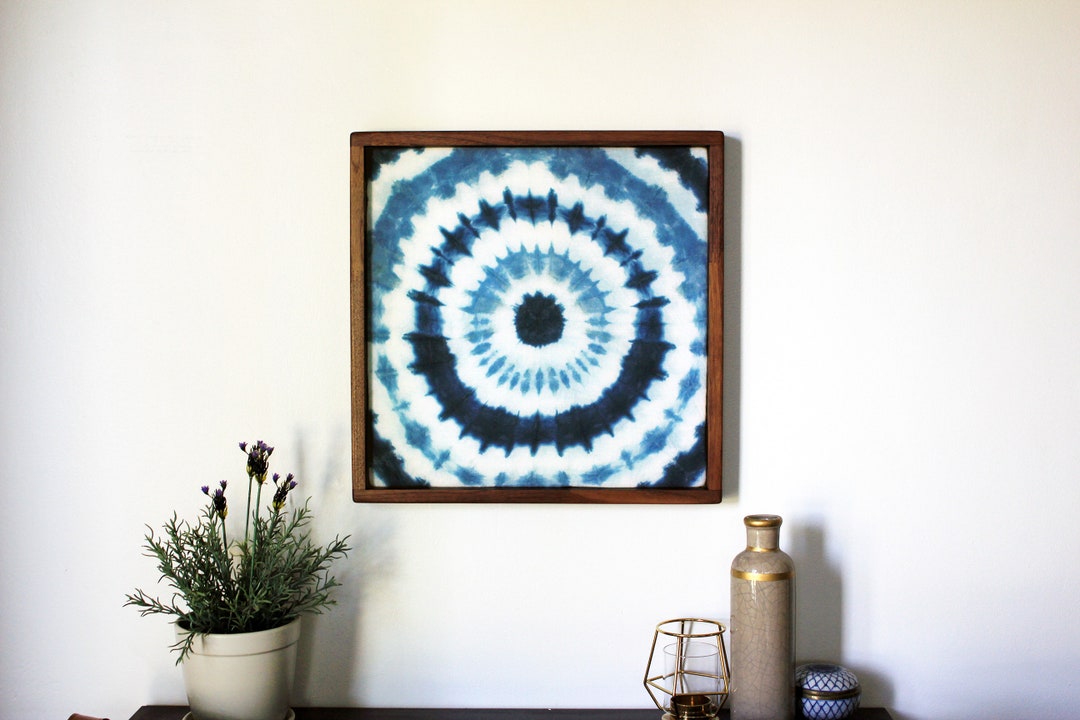 Japanese Shibori Wall Hanging Hand Dyed Textile Art in Etsy