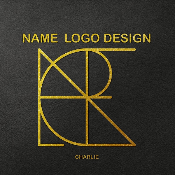 Custom Name Logo Tattoo Design, Personalized Gift, TikTok Minimalist Modern Initials Logo, Overlapping Letters Wedding Couples Monogram