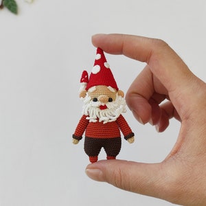 Miniature Amigurumi Miniature Forest Gnome // New Year, Knitting , Crochet Doll, Amigurumi Doll, Handmade Doll, Mini Amigurumi, Minimalist