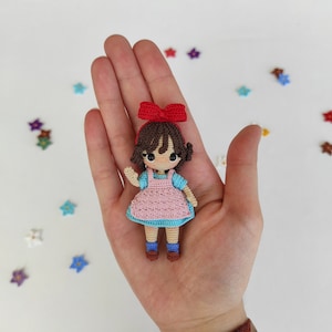 Miniature Amigurumi Kiki// Knitting, Crochet, Amigurumi Doll, Handmade Toys, Mini Amigurumi, Minimalist,Miniature, Kiki